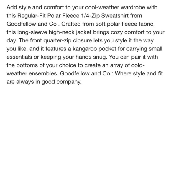 Regular Fit Polar Fleece Zip Sweatshirt - Goodfellow & Co Green - Picture 4 of 5